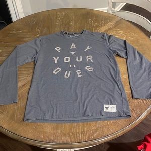 Under armour project rock long sleeve shirt.